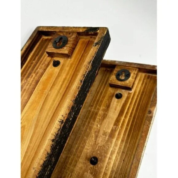 Wooden Arrow Sign Brown Rustic Coat Wood Plaque Hooks Hang Keys Wall Art Decor - Picture 10 of 10